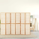 vidaXL Sklopiva sobna pregrada 6 panela japanski stil 240x170 cm