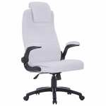 vidaXL Podesiva uredska okretna stolica od umjetne kože bijela
