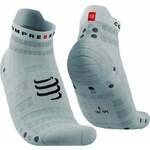 Compressport Pro Racing Socks v4.0 Ultralight Run Low White/Alloy T1 Čarape za trčanje