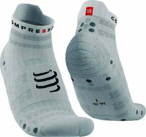 Compressport Pro Racing Socks v4.0 Ultralight Run Low White/Alloy T1 Čarape za trčanje