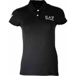 Ženski teniski polo majica EA7 Woman Jersey Polo Shirt - black