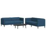 2-dijelni set sofa plavi od tkanine