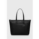 Torba Calvin Klein boja: crna - crna. Velika shopper torbica iz kolekcije Calvin Klein. na kopčanje izrađen od ekološke kože.