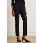 Lauren Ralph Lauren slim fit hlače za žene od pamuka s elastanom crna 200P14610