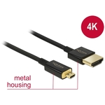 DELOCK HDMI Micro HDMI transformator Crno 50cm 84788