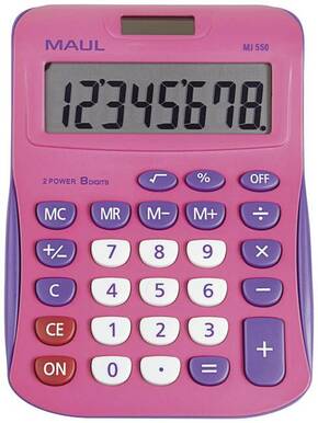 Maul MJ 550 stolni kalkulator ružičasta Zaslon (broj mjesta): 8 baterijski pogon