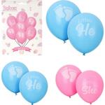 Baloni He or She? 12 kom, 30 cm - za gender reveal zabavu
