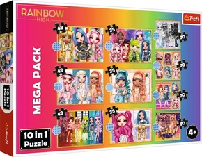 Puzzle 10v1 - Kolekcija modnih lutaka / MGA Rainbow high