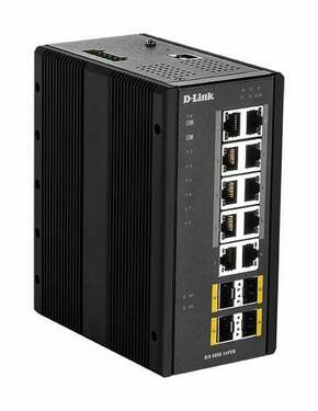 D-Link DIS‑300G‑14PSW Upravljano L2 Gigabit Ethernet (10/100/1000) Podrška za napajanje putem Etherneta (PoE) Crno