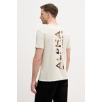 Pamučna majica Alpha Industries bež 128507CP