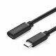Kabel poniklan UGREEN USB tip C 3.1 muški na ženski 0,5 m (crni)