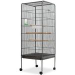 Kavez za ptice crni 54 x 54 x 146 cm čelični