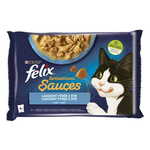 Felix mačja hrana Sensations Sauces s bakalarom i srdelama, 12 (4x85 g)