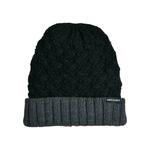 Braid Knit Beanie Black/Heather Grey crna