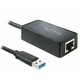 Adapter DELOCK, USB 3.0 na Gigabit LAN, 10/100/1000 Mbps 62121
