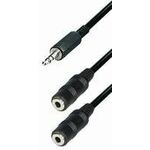 Transmedia Connecting Cable 3,5 mm plug -2x 3,5 mm jack