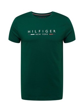 TOMMY HILFIGER Majica 'NEW YORK' kraljevski zelena / crvena / bijela