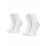 Set od 2 para ženskih visokih čarapa Tommy Hilfiger 371221 White 300