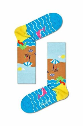 Čarape Happy Socks Beach Break - šarena. Visoke čarape iz kolekcije Happy Socks. Model izrađen od elastičnog materijala s uzorkom.