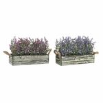 Decorative Plant DKD Home Decor 30 x 12 x 21 cm Wood Lilac Polyethylene Fuchsia (2 Units)