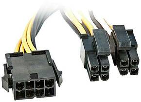 LINDY struja produžetak [1x 8-polni (4 + 4) muški konektor ATX - 1x 8-polni ATX utikač] 0.4 m crna