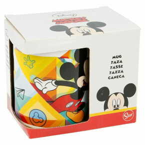 Velika Šalica Mickey Mouse Happy smiles Keramika Crvena Plava (350 ml)