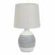 Svijetlo siva stolna lampa s tekstilnim sjenilom (visina 35 cm) Ambon – Candellux Lighting
