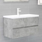 vidaXL Ormarić za umivaonik siva boja betona 80 x 38,5 x 45 cm iverica