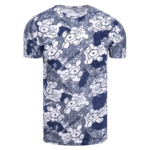 T-shirt męski z nadrukiem szary Dstreet plava