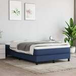 vidaXL Okvir za krevet s oprugama plavi 120x200 cm od tkanine