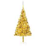 Umjetno božićno drvce LED sa setom kuglica zlatno 240 cm PET