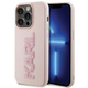 Karl Lagerfeld KLHCP15X3DMBKCP Apple iPhone 15 Pro Max hardcase 3D Rubber Glitter Logo pink