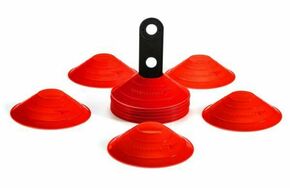 Čunjevi za trening Yakimasport Marker Cones Set 30P With Stand - red