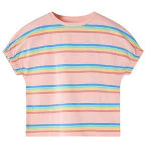 VidaXL Dječja majica s uzorkom duginih pruga boja breskve 92