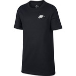 Majica za dječake Nike NSW Tee Embedded Futura B - black/white