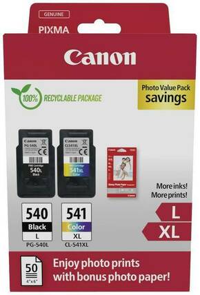 Canon tinta PG-540L/CL-541XL Photo Value Pack original kombinirano pakiranje crn