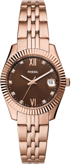 FOSSIL Analogni sat 'SCARLETTE' smeđa / rozo zlatna