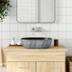 Nadgradni umivaonik crno-sivi ovalni 47 x 33 x 13 cm keramički