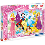 Disney Princeze Supercolor puzzle 104kom - Clementoni