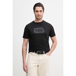 Pamučna majica Karl Lagerfeld crna 562242.755060