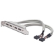 USB 2.0 kabel interni bracket, 4x USB2.0 (A f) -- 2x 10pin header (f) (AK-300304-002-E)