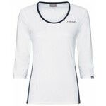 Ženska majica dugih rukava Head Club Tech 3/4 Shirt W - white/dark blue