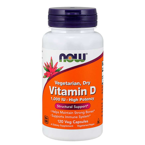 NOW Foods Vitamin D 1000 IU 120 kaps.