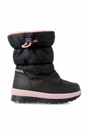 Dječje cipele za snijeg Garvalin boja: crna - crna. Dječje čizme za snijeg iz kolekcije Garvalin. Model s termo podstavom