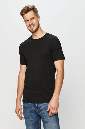 Jack &amp; Jones - Majica (2-pack) - crna. Lagana Majica iz kolekcije Jack &amp; Jones. Model izrađen od tanke