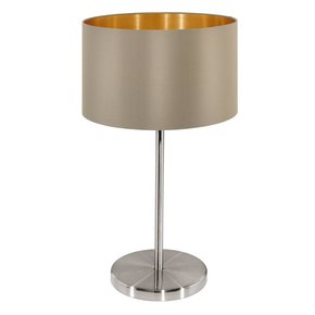 EGLO 31629 | Eglo-Maserlo-TG Eglo stolna svjetiljka 42cm sa prekidačem na kablu 1x E27 taupe