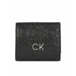 Ženski novčanik Calvin Klein Re-Lock Trifold Xs Emb K60K611321 Ck Black BAX