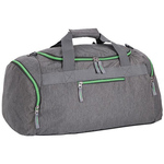 Spirit: Siva sportska torba sa neon zelenim patentnim zatvaračem 55x31x41cm