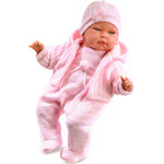 Novorođeno dijete koje plače u ružičastoj odjeći 40cm