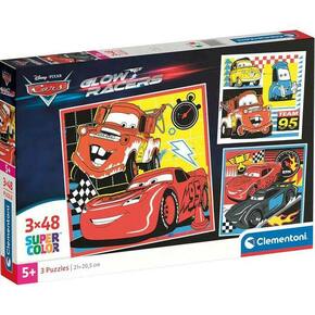 Auti Munja McQueen i prijatelji 3x48 komada Supercolor puzzle - Clementoni